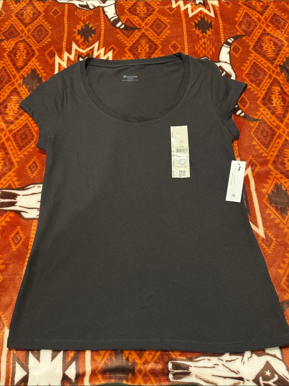 No Boundaries Black Scoop Neck Short Sleeve Tee